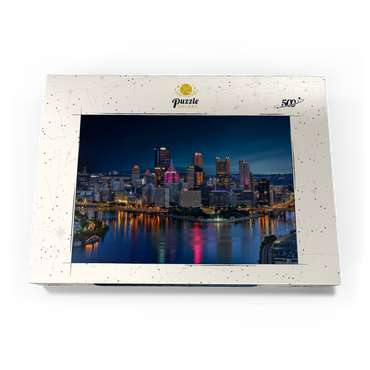 Darstellung des Puzzle Motivs Pittsburgh Twilight 500 Puzzle Schachtel Ansicht3