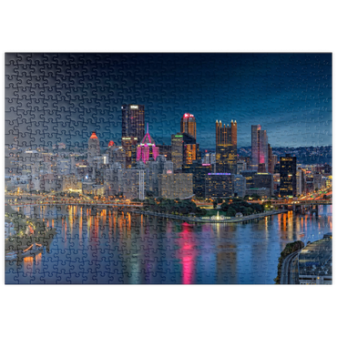 Darstellung des Puzzle Motivs puzzleplate Pittsburgh Twilight 500 Puzzle