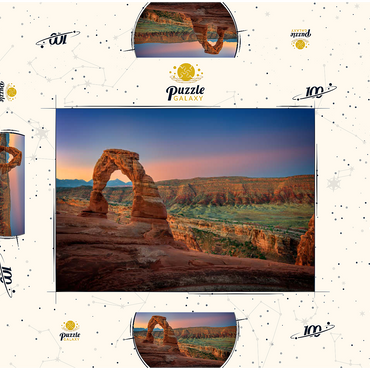 Darstellung des Puzzle Motivs Delicate Dawn 100 Puzzle Schachtel 3D Modell