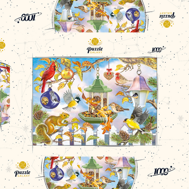 Darstellung des Puzzle Motivs Backyard Birds In Autumn 1000 Puzzle Schachtel 3D Modell