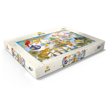 Darstellung des Puzzle Motivs Backyard Birds In Autumn 100 Puzzle Schachtel Ansicht1