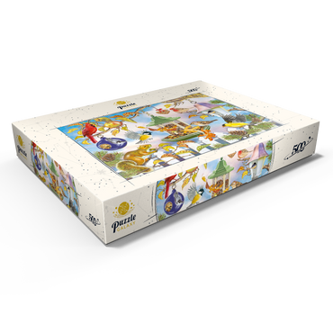 Darstellung des Puzzle Motivs Backyard Birds In Autumn 500 Puzzle Schachtel Ansicht1
