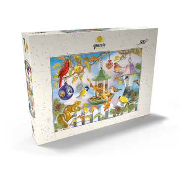 Darstellung des Puzzle Motivs Backyard Birds In Autumn 500 Puzzle Schachtel Ansicht2