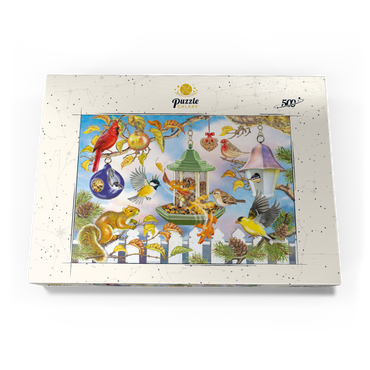 Darstellung des Puzzle Motivs Backyard Birds In Autumn 500 Puzzle Schachtel Ansicht3