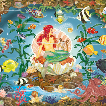 Darstellung des Puzzle Motivs Mermaid's Song 1000 Puzzle 3D Modell