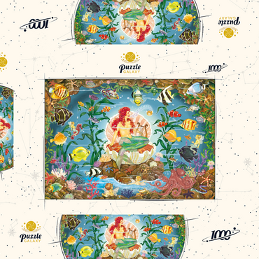Darstellung des Puzzle Motivs Mermaid's Song 1000 Puzzle Schachtel 3D Modell