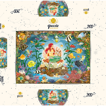 Darstellung des Puzzle Motivs Mermaid's Song 200 Puzzle Schachtel 3D Modell