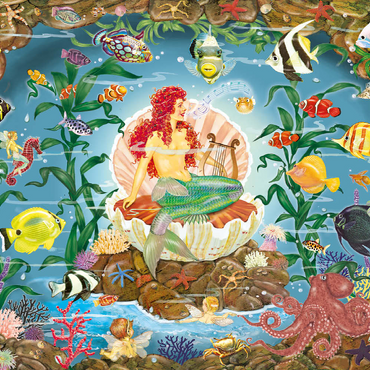 Darstellung des Puzzle Motivs Mermaid's Song 500 Puzzle 3D Modell