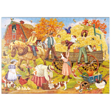 Darstellung des Puzzle Motivs puzzleplate Hitching Up For The Hayride 500 Puzzle