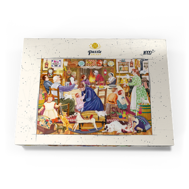 Darstellung des Puzzle Motivs Grandpa's Birthday Kitten 1000 Puzzle Schachtel Ansicht3