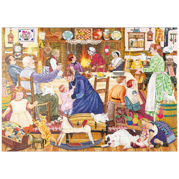Darstellung des Puzzle Motivs puzzleplate Grandpa's Birthday Kitten 1000 Puzzle