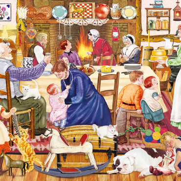 Darstellung des Puzzle Motivs Grandpa's Birthday Kitten 200 Puzzle 3D Modell