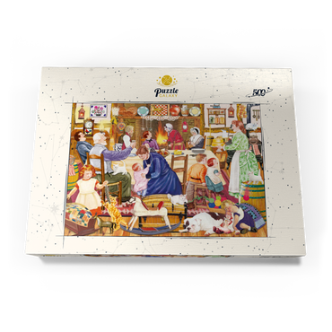 Darstellung des Puzzle Motivs Grandpa's Birthday Kitten 500 Puzzle Schachtel Ansicht3