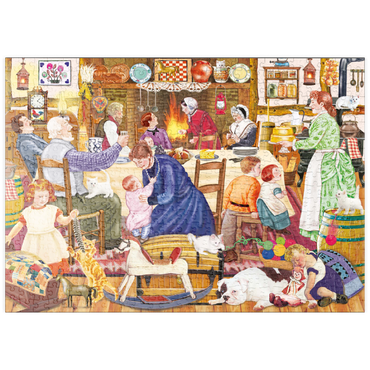 Darstellung des Puzzle Motivs puzzleplate Grandpa's Birthday Kitten 500 Puzzle