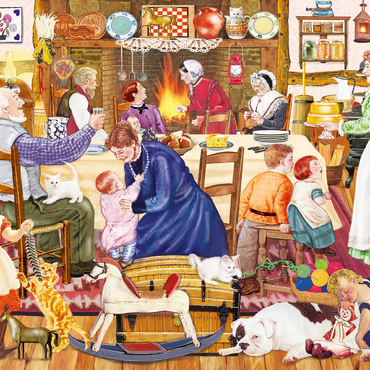 Darstellung des Puzzle Motivs Grandpa's Birthday Kitten 500 Puzzle 3D Modell