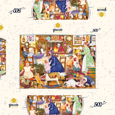 Darstellung des Puzzle Motivs Grandpa's Birthday Kitten 500 Puzzle Schachtel 3D Modell