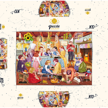 Darstellung des Puzzle Motivs Miss Prinn's Prairie School 100 Puzzle Schachtel 3D Modell