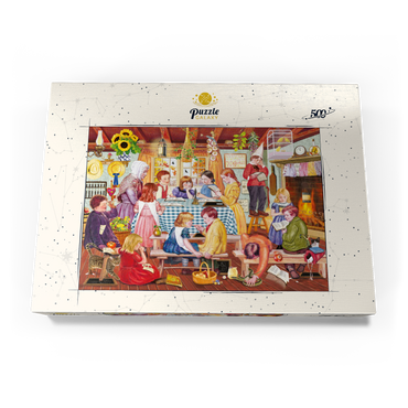 Darstellung des Puzzle Motivs Miss Prinn's Prairie School 500 Puzzle Schachtel Ansicht3