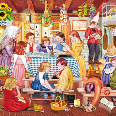 Darstellung des Puzzle Motivs Miss Prinn's Prairie School 500 Puzzle 3D Modell