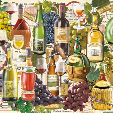 Darstellung des Puzzle Motivs Wine Puzzle 1000 Puzzle 3D Modell