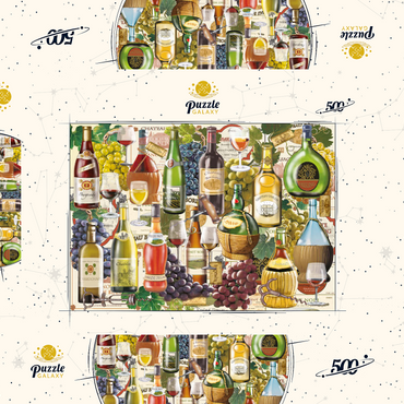 Darstellung des Puzzle Motivs Wine Puzzle 500 Puzzle Schachtel 3D Modell