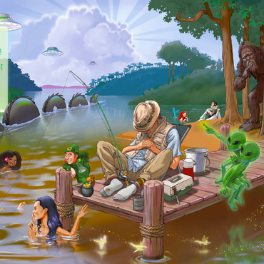 Darstellung des Puzzle Motivs While you were sleeping 100 Puzzle 3D Modell