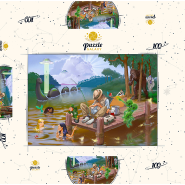 Darstellung des Puzzle Motivs While you were sleeping 100 Puzzle Schachtel 3D Modell