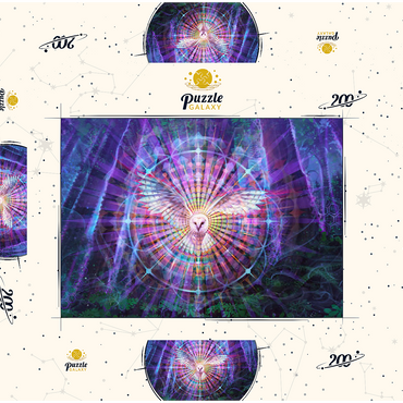 Darstellung des Puzzle Motivs Night Vision 200 Puzzle Schachtel 3D Modell