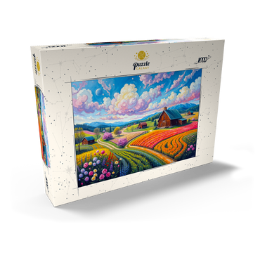 Darstellung des Puzzle Motivs Flower Fields In The Valley 1000 Puzzle Schachtel Ansicht2