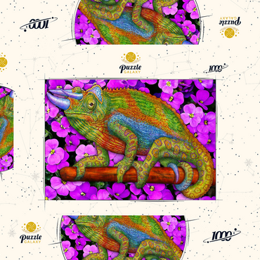 Darstellung des Puzzle Motivs Jacksons Chameleon 1000 Puzzle Schachtel 3D Modell