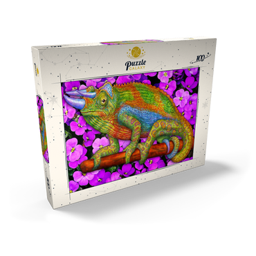 Darstellung des Puzzle Motivs Jacksons Chameleon 100 Puzzle Schachtel Ansicht2