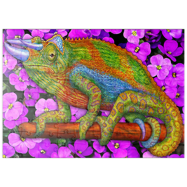 Darstellung des Puzzle Motivs puzzleplate Jacksons Chameleon 100 Puzzle