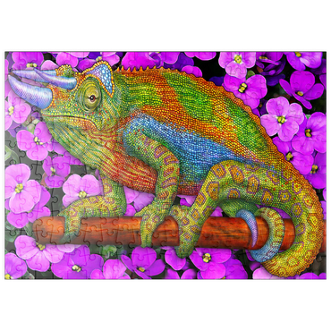 Darstellung des Puzzle Motivs puzzleplate Jacksons Chameleon 200 Puzzle