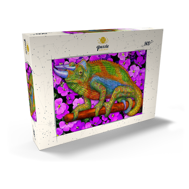 Darstellung des Puzzle Motivs Jacksons Chameleon 500 Puzzle Schachtel Ansicht2