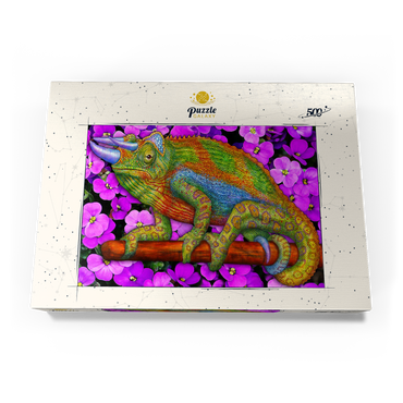 Darstellung des Puzzle Motivs Jacksons Chameleon 500 Puzzle Schachtel Ansicht3