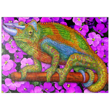 Darstellung des Puzzle Motivs puzzleplate Jacksons Chameleon 500 Puzzle