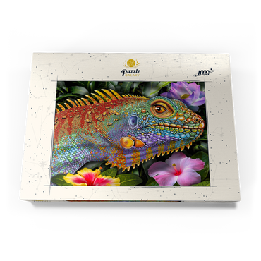 Darstellung des Puzzle Motivs Iguana 2 1000 Puzzle Schachtel Ansicht3