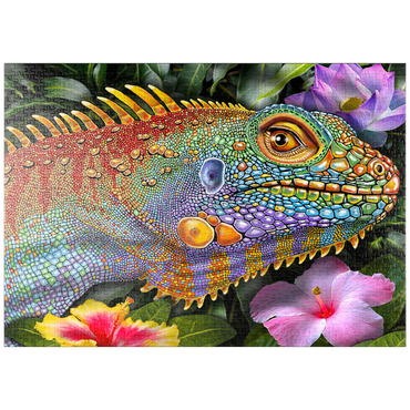 Darstellung des Puzzle Motivs puzzleplate Iguana 2 1000 Puzzle