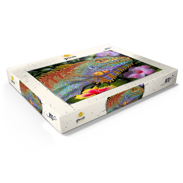 Darstellung des Puzzle Motivs Iguana 2 100 Puzzle Schachtel Ansicht1