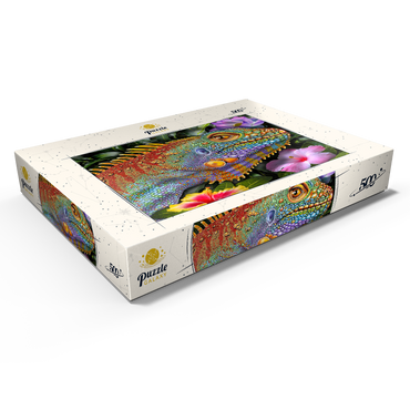 Darstellung des Puzzle Motivs Iguana 2 500 Puzzle Schachtel Ansicht1