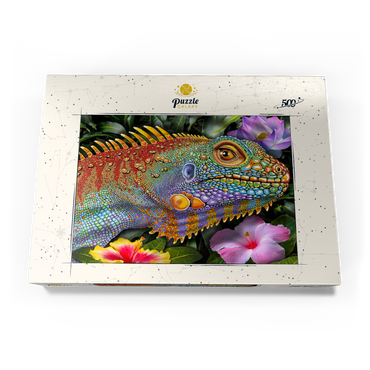 Darstellung des Puzzle Motivs Iguana 2 500 Puzzle Schachtel Ansicht3