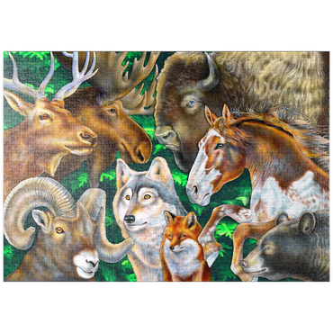 Darstellung des Puzzle Motivs puzzleplate North American Wildlife 1000 Puzzle