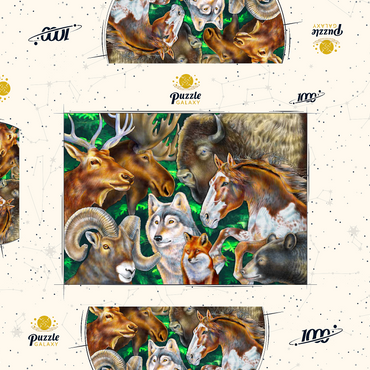 Darstellung des Puzzle Motivs North American Wildlife 1000 Puzzle Schachtel 3D Modell