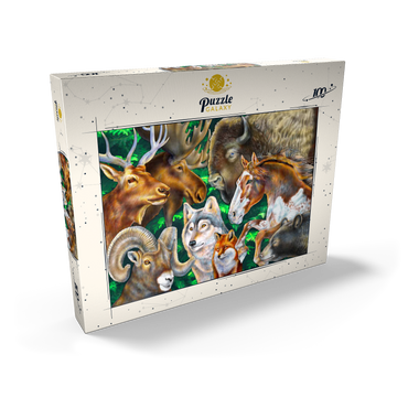 Darstellung des Puzzle Motivs North American Wildlife 100 Puzzle Schachtel Ansicht2