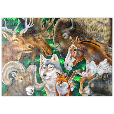 Darstellung des Puzzle Motivs puzzleplate North American Wildlife 200 Puzzle
