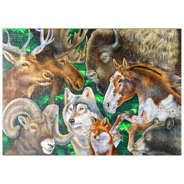Darstellung des Puzzle Motivs puzzleplate North American Wildlife 500 Puzzle