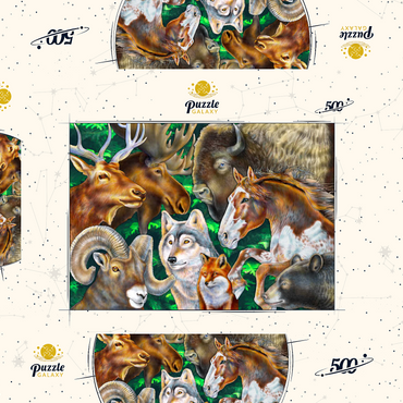Darstellung des Puzzle Motivs North American Wildlife 500 Puzzle Schachtel 3D Modell