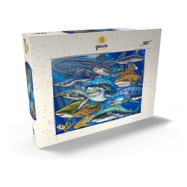 Darstellung des Puzzle Motivs Shark Collage 500 Puzzle Schachtel Ansicht2
