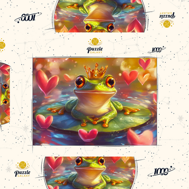 Darstellung des Puzzle Motivs Frog Prince 1000 Puzzle Schachtel 3D Modell