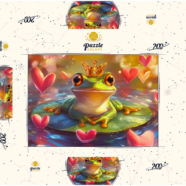 Darstellung des Puzzle Motivs Frog Prince 200 Puzzle Schachtel 3D Modell